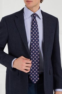 Синий шелковый галстук Canali