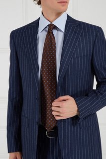 Коричневый галстук с принтом Canali