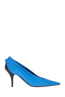 Синие кожаные туфли Balenciaga