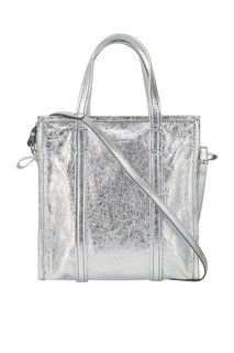 Серебристая сумка Bazar Shopper S Balenciaga