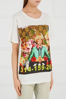 Хлопковая футболка с принтом Ignasi Monreal Gucci