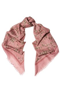 Розовая шаль из модала и шелка Gucci