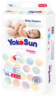 Подгузники YokoSun L (9-13 кг) 54 шт.