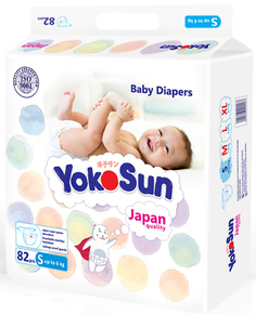 Подгузники YokoSun S (до 6 кг) 82 шт.