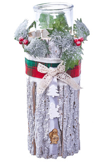 Подсвечник "Свеча на пеньке" DUE ESSE CHRISTMAS