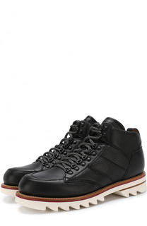Высокие кожаные ботинки на шнуровке Z Zegna