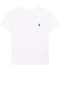 Хлопковая футболка с логотипом бренда Polo Ralph Lauren