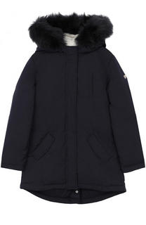Парка с отделкой на капюшоне Armani Junior