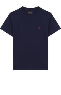 Хлопковая футболка с логотипом бренда Polo Ralph Lauren