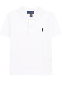 Хлопковое поло с логотипом бренда Polo Ralph Lauren