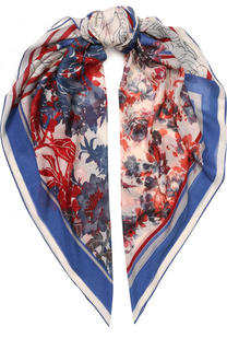 Шаль из смеси кашемира и шелка с цветочным принтом Loro Piana