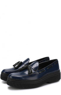 Кожаные лоферы на массивной подошве Tod’s Tods