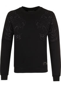 Хлопковый свитшот с вышивкой Philipp Plein