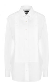 Приталенная хлопковая блуза с планкой Tom Ford