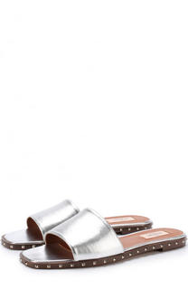 Шлепанцы Soul Rockstud из металлизированной кожи Valentino