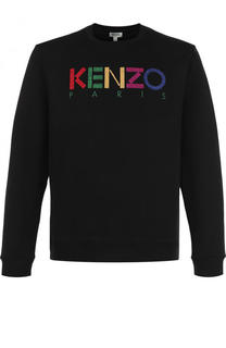 Хлопковый свитшот с логотипом бренда Kenzo