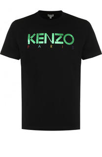 Хлопковая футболка с логотипом бренда Kenzo