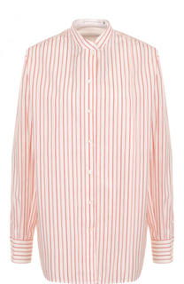 Хлопковая блуза свободного кроя в полоску Victoria Beckham