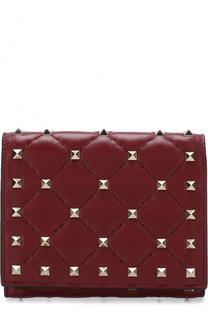 Кожаный бумажник Rockstud Spike с металлическими заклепками Valentino