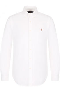 Хлопковая рубашка с воротником button down Polo Ralph Lauren