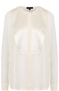 Шелковая блуза прямого кроя с круглым вырезом Escada