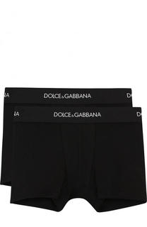 Комплект из двух боксеров с логотипом бренда Dolce &amp; Gabbana