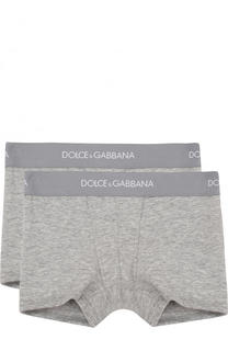 Комплект из двух боксеров с логотипом бренда Dolce &amp; Gabbana