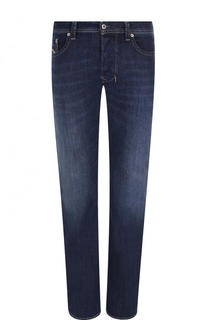 Джинсы прямого кроя с потертостями Diesel