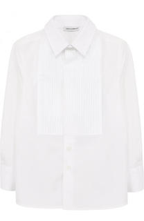 Хлопковая рубашка прямого кроя Dolce &amp; Gabbana