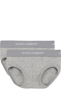 Комплект из двух брифов с логотипом бренда Dolce &amp; Gabbana