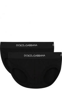 Комплект из двух брифов с логотипом бренда Dolce &amp; Gabbana