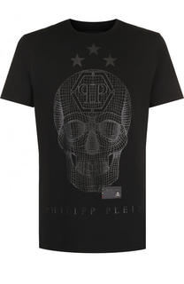 Хлопковая футболка с принтом Philipp Plein