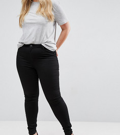 Укороченные черные джинсы с классической талией ASOS CURVE Lisbon - Черный