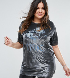 Футболка с принтом River Island - Серебряный