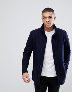 Куртка с добавлением шерсти и воротником-труба Jack &amp; Jones - Темно-синий