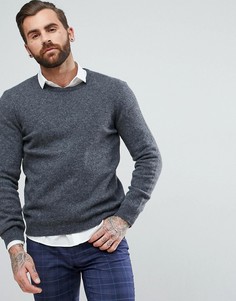Темно-серый джемпер с добавлением овечьей шерсти ASOS - Серый