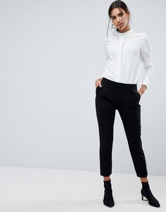 Строгие трикотажные брюки скинни ASOS - Черный