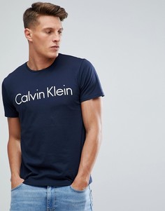 Футболка с круглым вырезом и логотипом Calvin Klein - Темно-синий