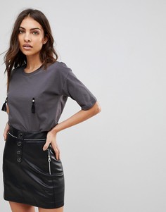 Футболка с кисточками ASOS - Серый