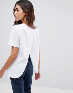 Футболка с запахом на спине ASOS - Белый