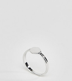Серебряное кольцо с шестиугольником ASOS - Серебряный