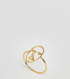Серебряное позолоченное кольцо ASOS - Золотой