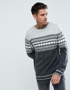 Серый джемпер с узором Фэйр-Айл River Island - Серый
