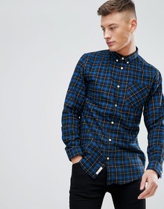 Синяя рубашка в клетку River Island - Синий