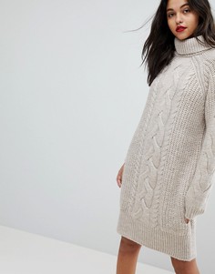 Свободное платье-джемпер River Island - Кремовый