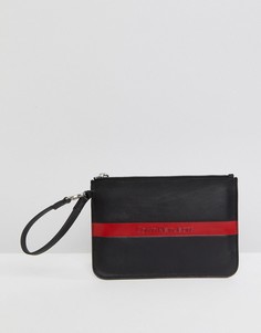 Кожаная сумочка с логотипом Calvin Klein Jeans - Черный
