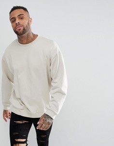 Oversize-свитшот бежевого цвета ASOS - Бежевый