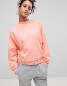 Свитшот кораллового цвета adidas Originals X Pharrell Williams Hu - Розовый