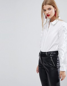 Блузка с оборками на рукавах Vero Moda - Белый