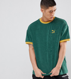 Зеленая махровая футболка Puma эксклюзивно для ASOS - Зеленый
